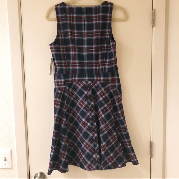 Delist 6/3‼️Donna Morgan Plaid Print Crepe Dress - Picture 6 of 6